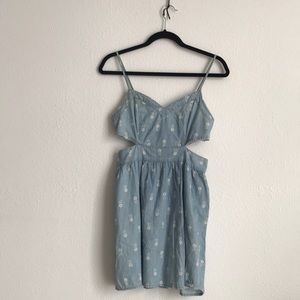 Abercrombie Chambray Mini Dress w/ Cut outs